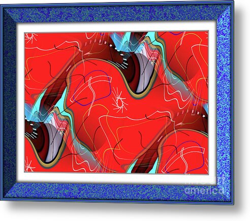 Abstract Metal Print featuring the mixed media A6 by Ante Barisic
