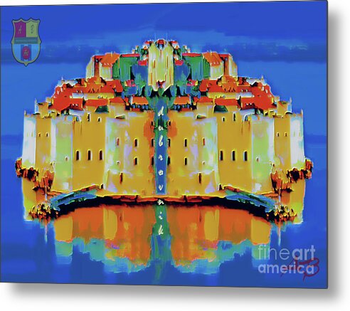 Cityscape Metal Print featuring the mixed media Dubrovnik in the mirror by Ante Barisic