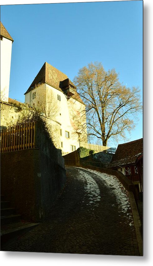 Old Buildings Metal Print featuring the photograph Burgdorf castle in December by Felicia Tica