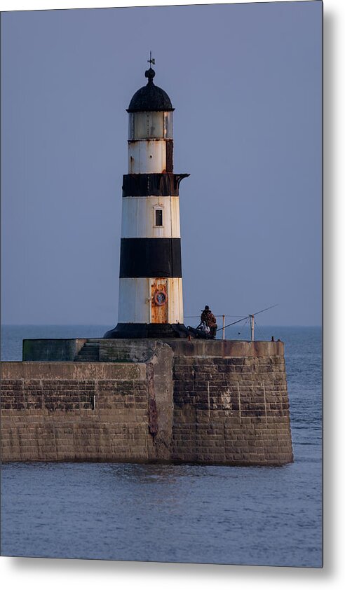 Seaham Metal Print featuring the photograph Seaham lighthouse by Steev Stamford