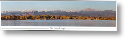 Front Metal Print featuring the photograph Front Range with Peak Labels by Aaron Spong