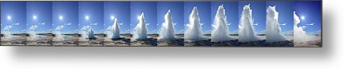 Iceland Metal Print featuring the photograph Strokkur geyser erupting by Matt Swinden