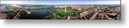 Photography Metal Print featuring the photograph Aerial Washington Dc Usa by Panoramic Images