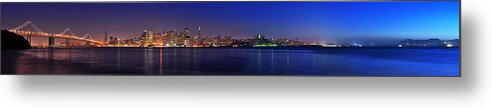 San Francisco Metal Print featuring the photograph San Francisco Dusk Panorama by Jason Chu