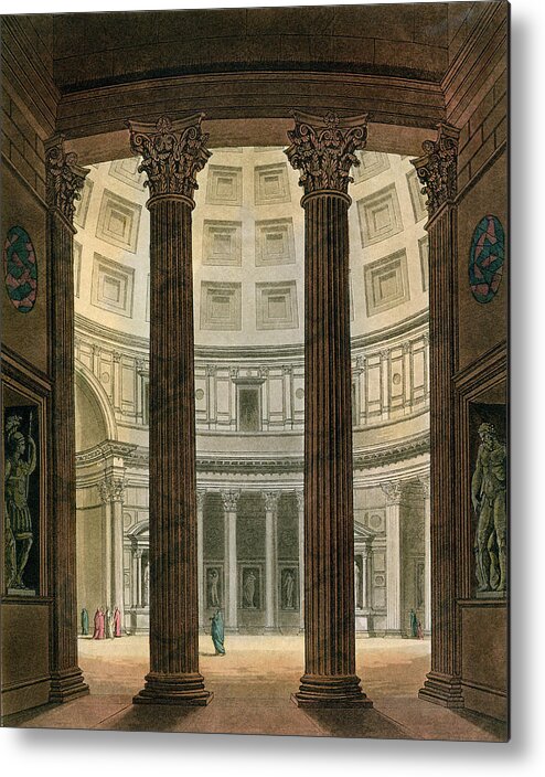 Interior Of The Pantheon Rome Metal Print