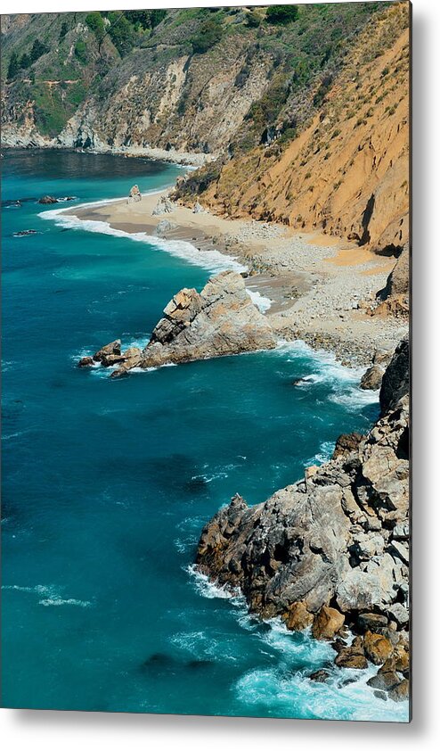 Seascape Metal Print featuring the photograph Big Sur #1 by Songquan Deng