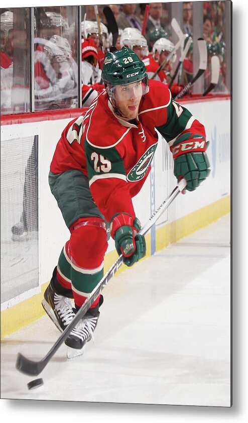 People Metal Print featuring the photograph Carolina Hurricanes V Minnesota Wild #1 by Bruce Kluckhohn