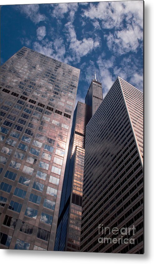Chicago Downtown Metal Print featuring the photograph Chicago Downtown Buildings #1 by Dejan Jovanovic