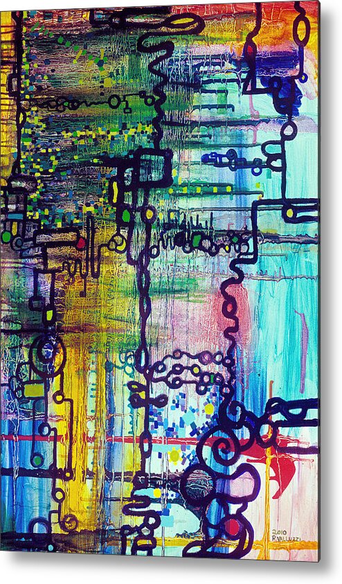 Order Metal Print featuring the painting Emergent Order by Regina Valluzzi