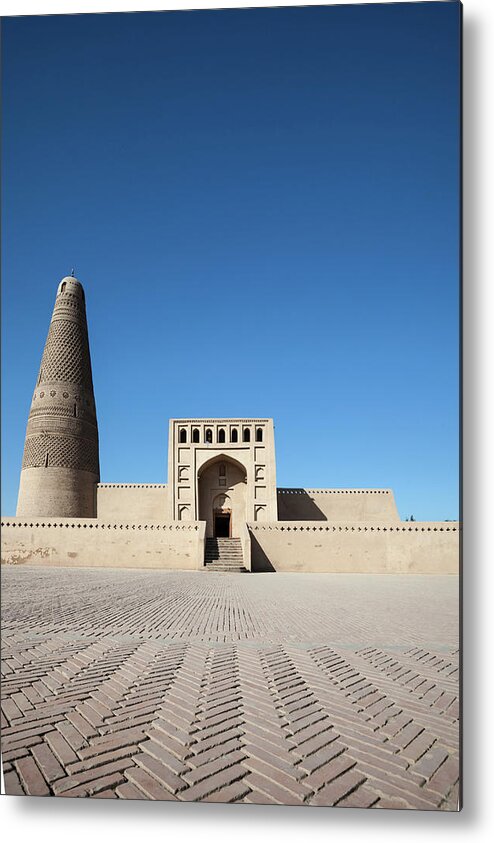 Tranquility Metal Print featuring the photograph Emin Minaret In Turpan, Xinjiang, China #1 by Matteo Colombo