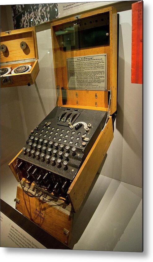 Enigma Metal Print featuring the photograph Enigma Code Machine #1 by Mark Williamson