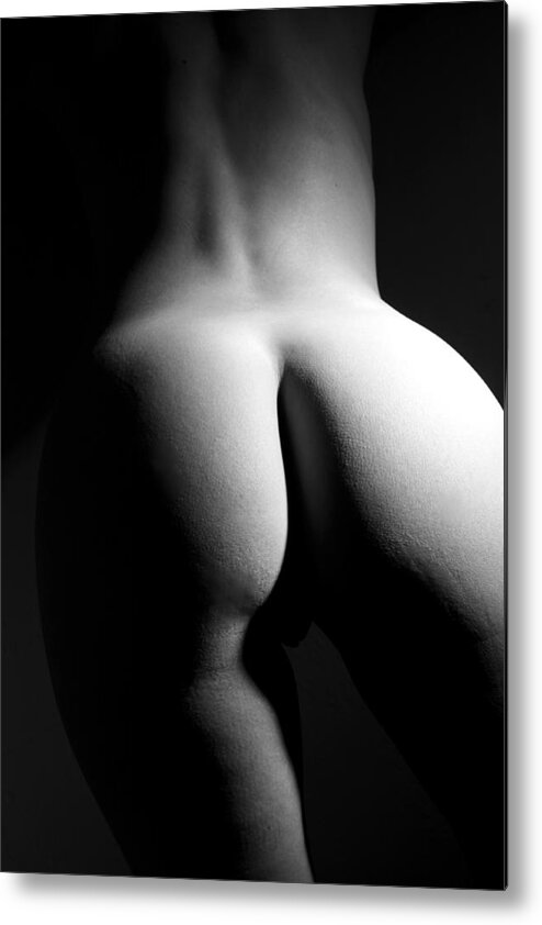 Black And White Metal Print featuring the photograph Figure Study #3 by Joe Kozlowski