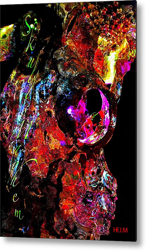Skulls Metal Print featuring the photograph Glassy Eyed #1 by Mayhem Mediums