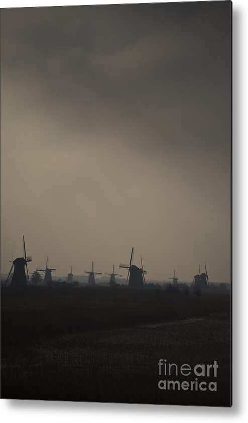 Agriculture Metal Print featuring the photograph Kinderdijk #1 by Maria Heyens