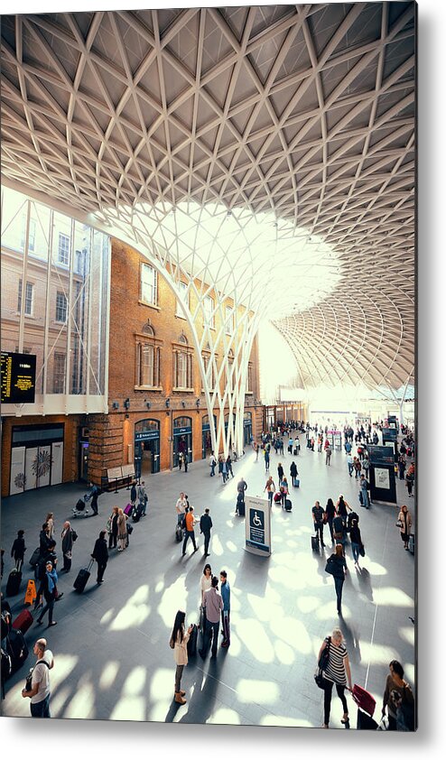 London Metal Print featuring the photograph Kings cross station London #1 by Songquan Deng