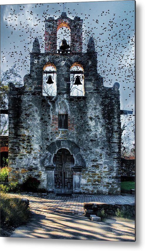 Mission Metal Print featuring the photograph Mission Espada #2 by Joan Bertucci