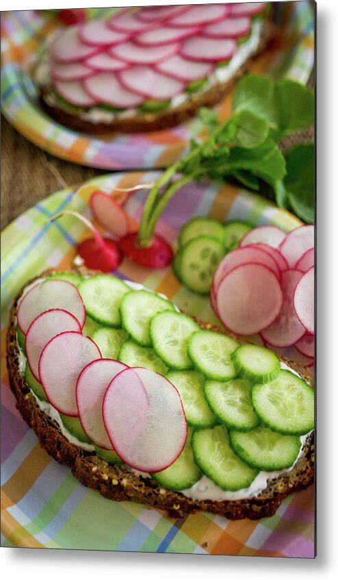 Cheese Metal Print featuring the photograph Picnic Sandwiches #1 by Katya Lyukum