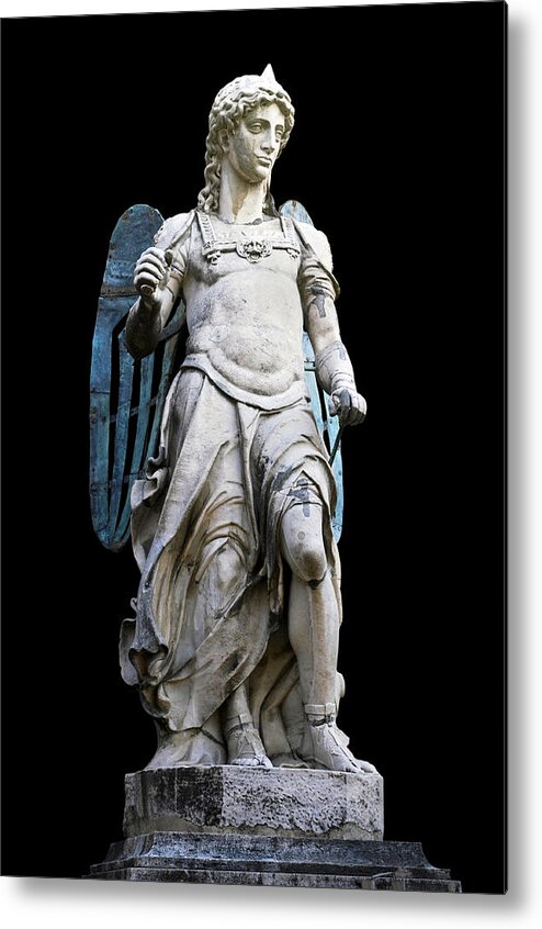 Marble Metal Print featuring the photograph Saint Michael #1 by Fabrizio Troiani