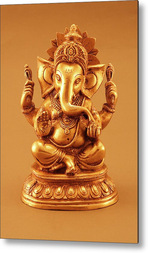 Hinduism Metal Print featuring the photograph Statue Of Lord Ganesh #1 by Visage