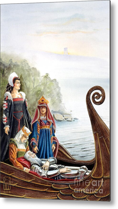 Avalon Metal Print featuring the painting The Isle of Avalon by Melissa A Benson