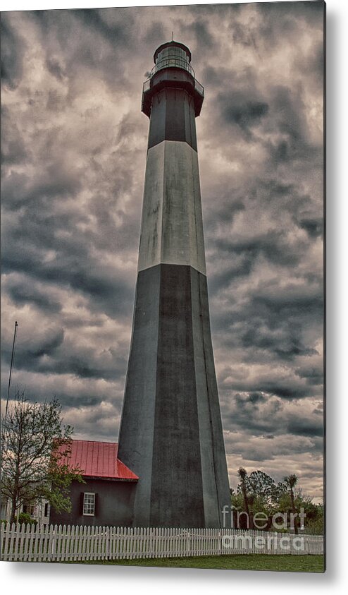 Tybee Island Lighthouse Metal Print featuring the photograph Tybee Island Lighthouse #1 by Carrie Cranwill