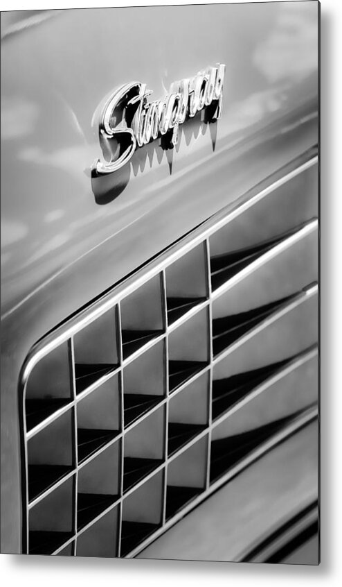 1972 Chevrolet Corvette Stingray Emblem Metal Print featuring the photograph 1972 Chevrolet Corvette Stingray Emblem #10 by Jill Reger