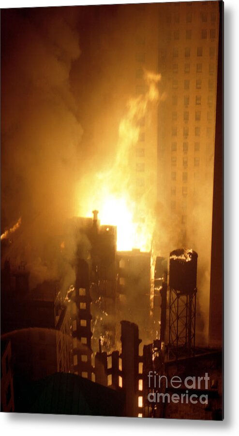 Fdny Metal Print featuring the photograph 18 Alarm Hotel St George Fire by Steven Spak