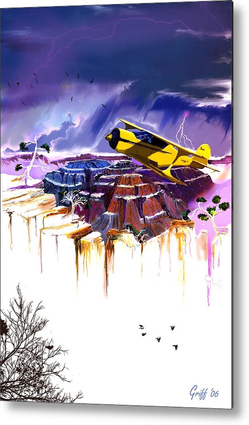 Aircraft Metal Print featuring the digital art 180 by J Griff Griffin