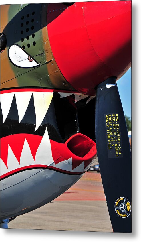 Plane Metal Print featuring the photograph 1935 Curtis Wright P40 Warhawk by Mike Martin