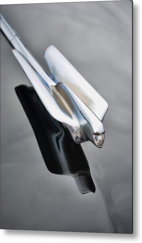 Cadillac Metal Print featuring the photograph 1948 Cadillac Hood Ornament by Jeanne May