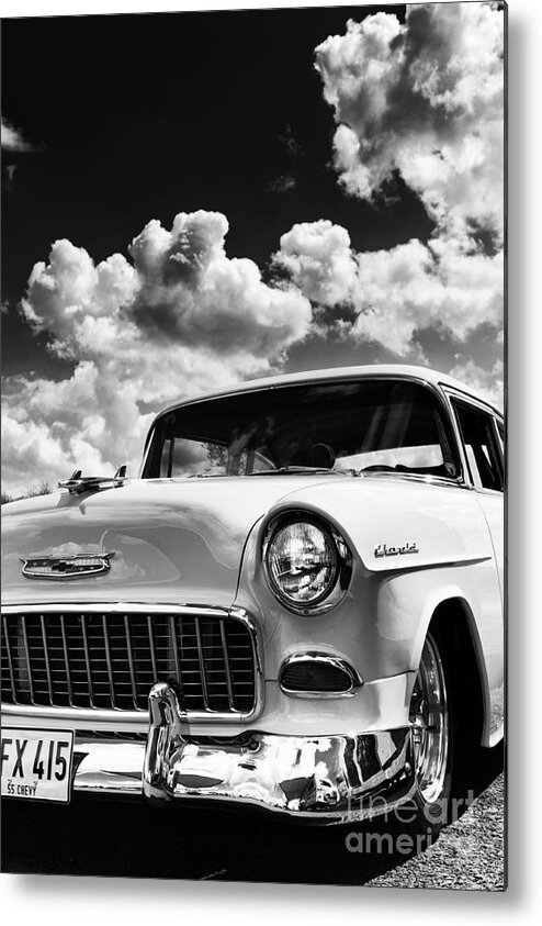 Chevrolet Metal Print featuring the photograph 1955 Chevrolet Monochrome by Tim Gainey