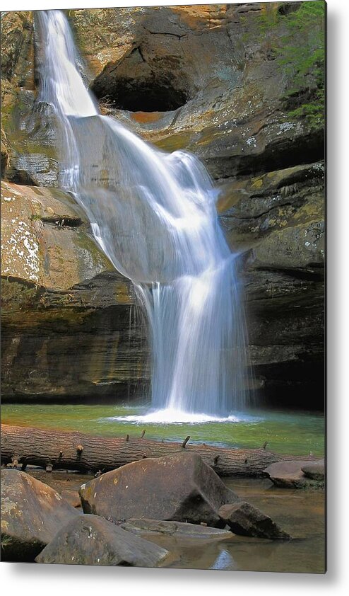 Waterfall Metal Print featuring the photograph Cedar Falls Landscape by Angela Murdock