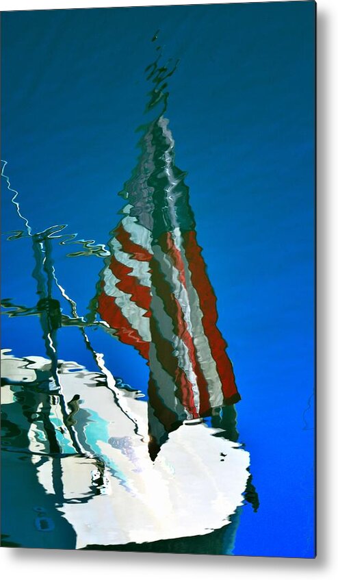 Newel Hunter Metal Print featuring the photograph Flag Day Reflection by Newel Hunter