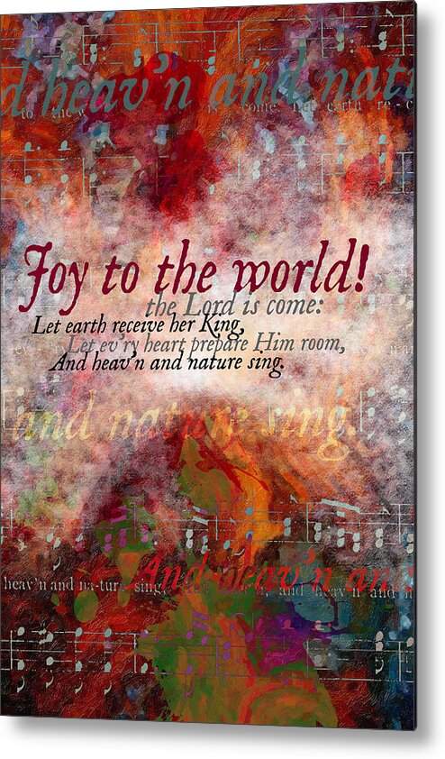 Lutheran Metal Print featuring the digital art Joy to the World by Chuck Mountain