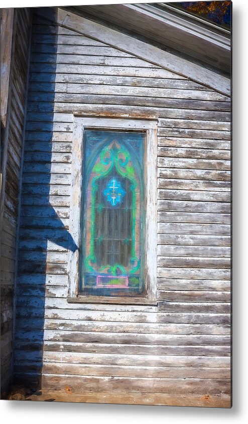 Church Metal Print featuring the photograph Lafayette Baptist Church Lafayette Sussex County NJ Painted #2 by Rich Franco