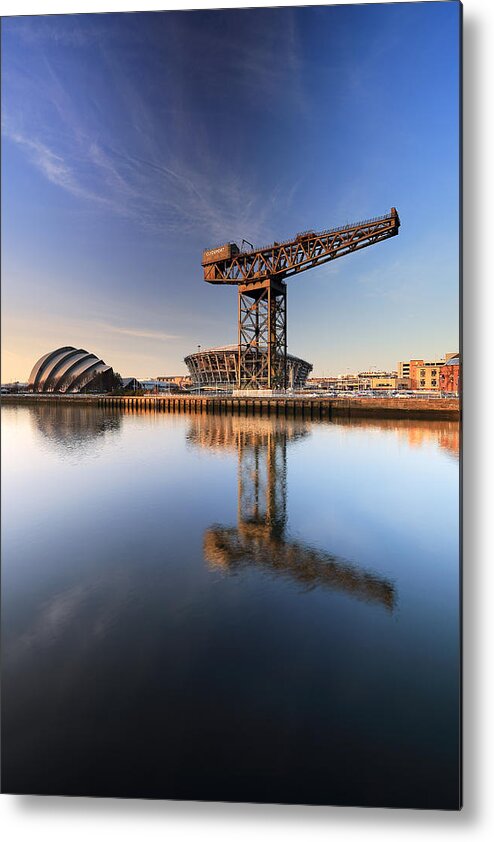 Glasgow Metal Print featuring the photograph River Clyde Reflections #2 by Grant Glendinning