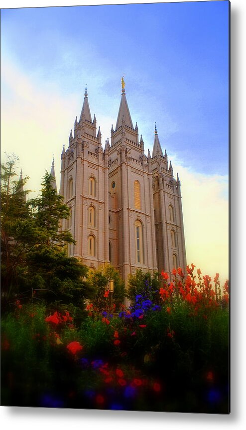 Salt Lake City Metal Print featuring the photograph Salt Lake City LDS Temple #2 by Nathan Abbott