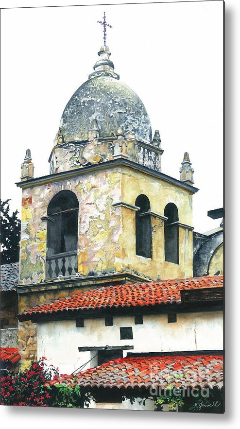 Church Metal Print featuring the painting Textures and Tiles by Barbara Jewell