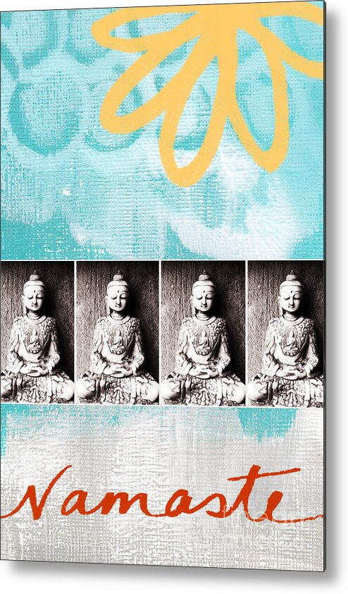 Buddha Metal Print featuring the painting Buddha #3 by Linda Woods