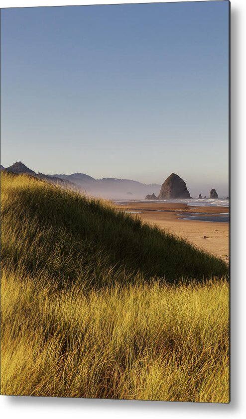 Scenics Metal Print featuring the photograph Haystack Rock Seen From Dunes #3 by Sawaya Photography