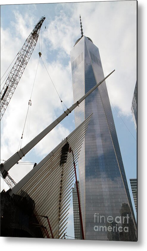 World Trade Center Metal Print featuring the photograph Oculus WTC Construction #3 by Steven Spak