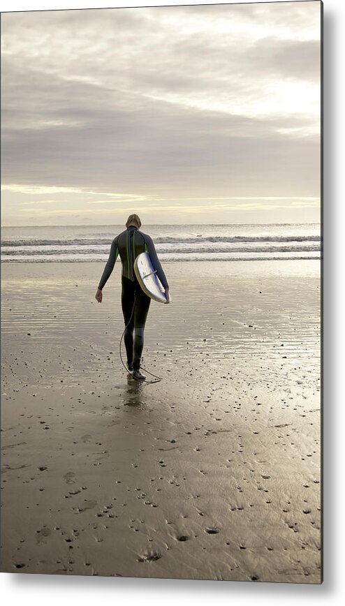 Sport Metal Print featuring the photograph Surfing #3 by Gouzel -