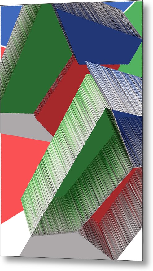3d Metal Print featuring the digital art 3D Abstract 7 by Angelina Tamez