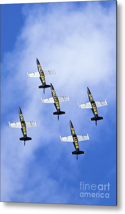 Aerobatic Metal Print featuring the photograph Breitling air display team #4 by Nir Ben-Yosef