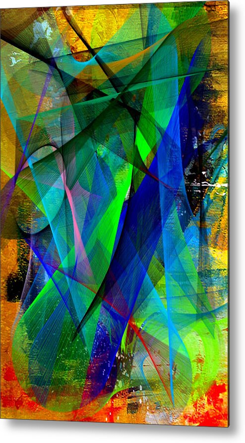 Abstract Art Metal Print featuring the digital art Color Symphony #9 by Rafael Salazar