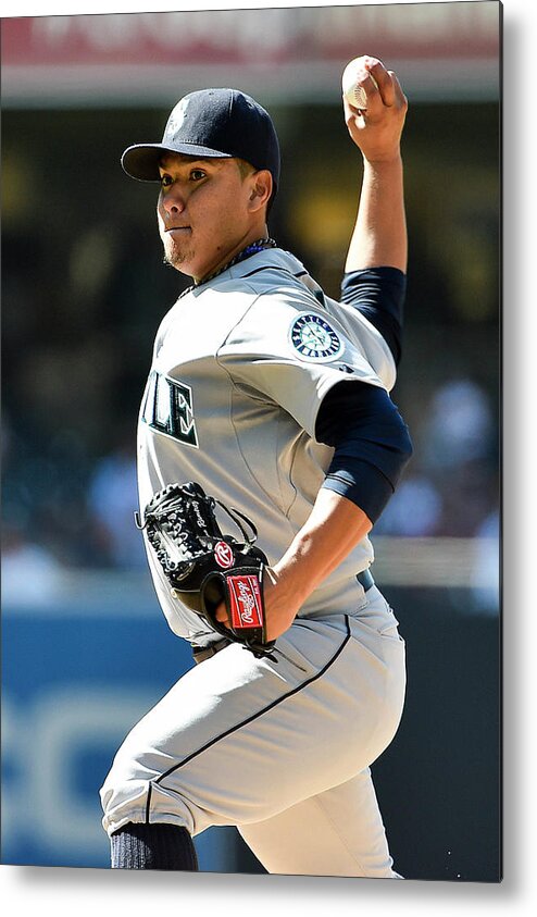 American League Baseball Metal Print featuring the photograph Seattle Mariners V San Diego Padres by Denis Poroy