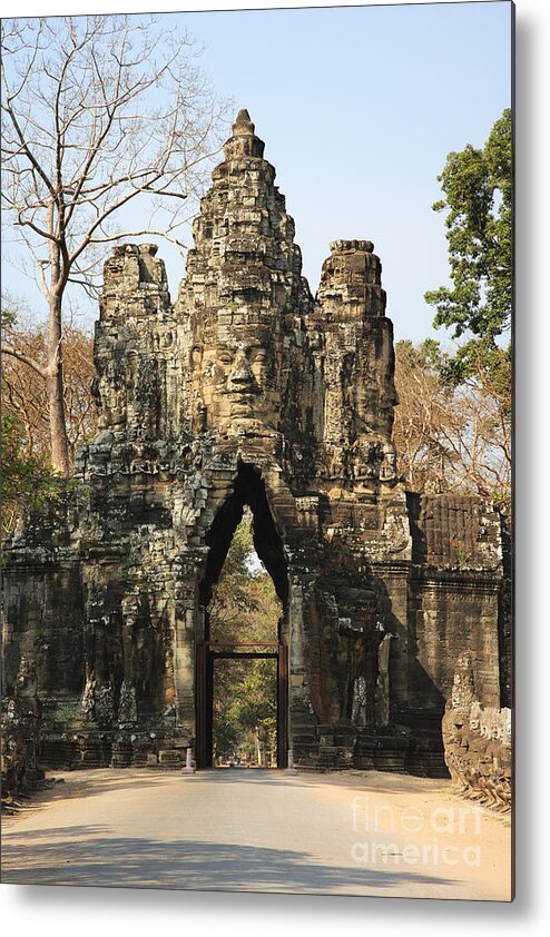 Ancient Metal Print featuring the photograph Angkor Thom #5 by David Davis