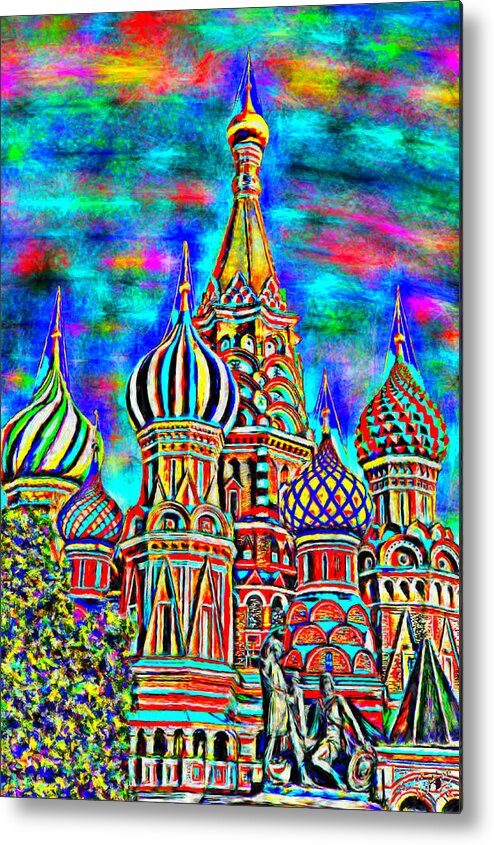 Church Metal Print featuring the painting Rainbow Temple #5 by Bruce Nutting