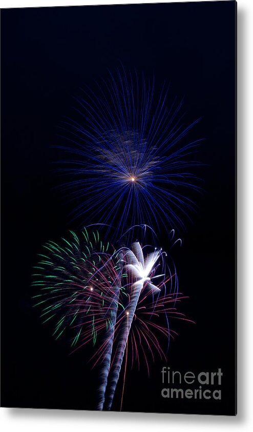 Fireworks Metal Print featuring the photograph RVR Fireworks 2013 #5 by Mark Dodd