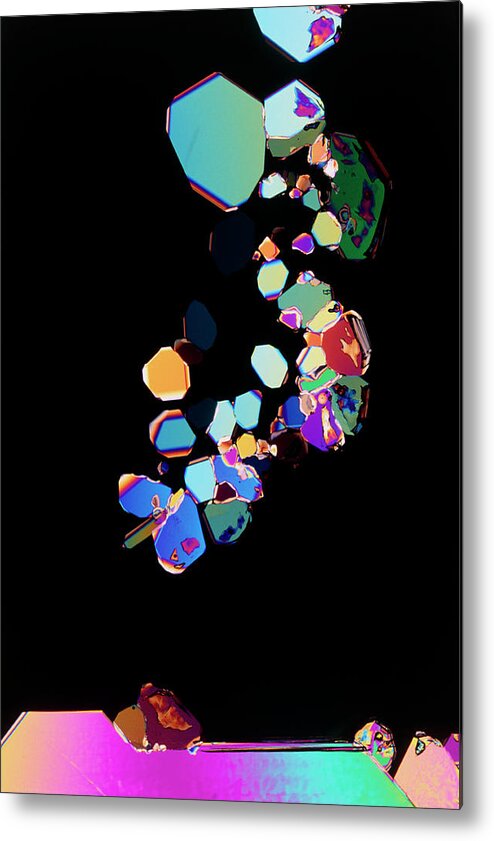Xylitol Crystals Metal Print featuring the photograph Xylitol Crystals #5 by Sidney Moulds/science Photo Library